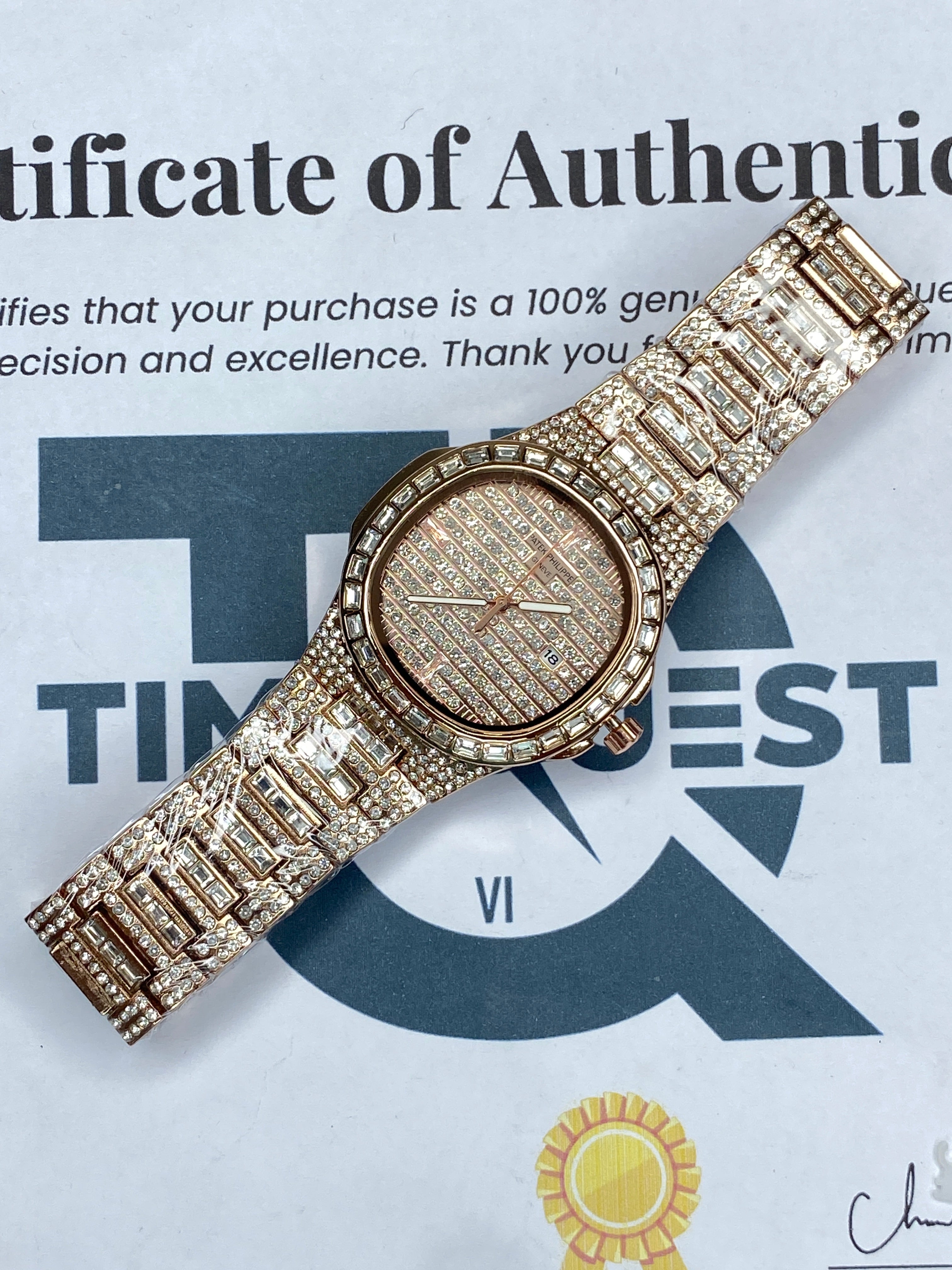 PP - Iced Out Self Winding Luxury Chain Watch