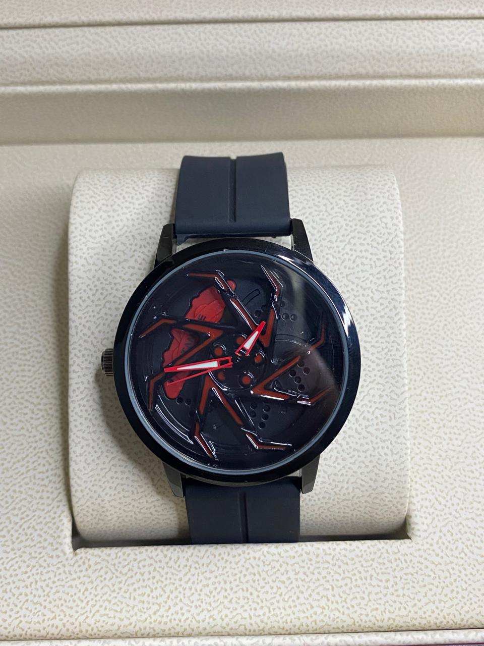 Men’s Sport Skeleton Dial Watch – Dual Color Silicone Strap (Black & Brown)